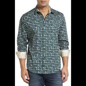 NWT ROBERT GRAHAM "City of Masks" Long Sleeve Classic Fit Woven Shirt, sz S